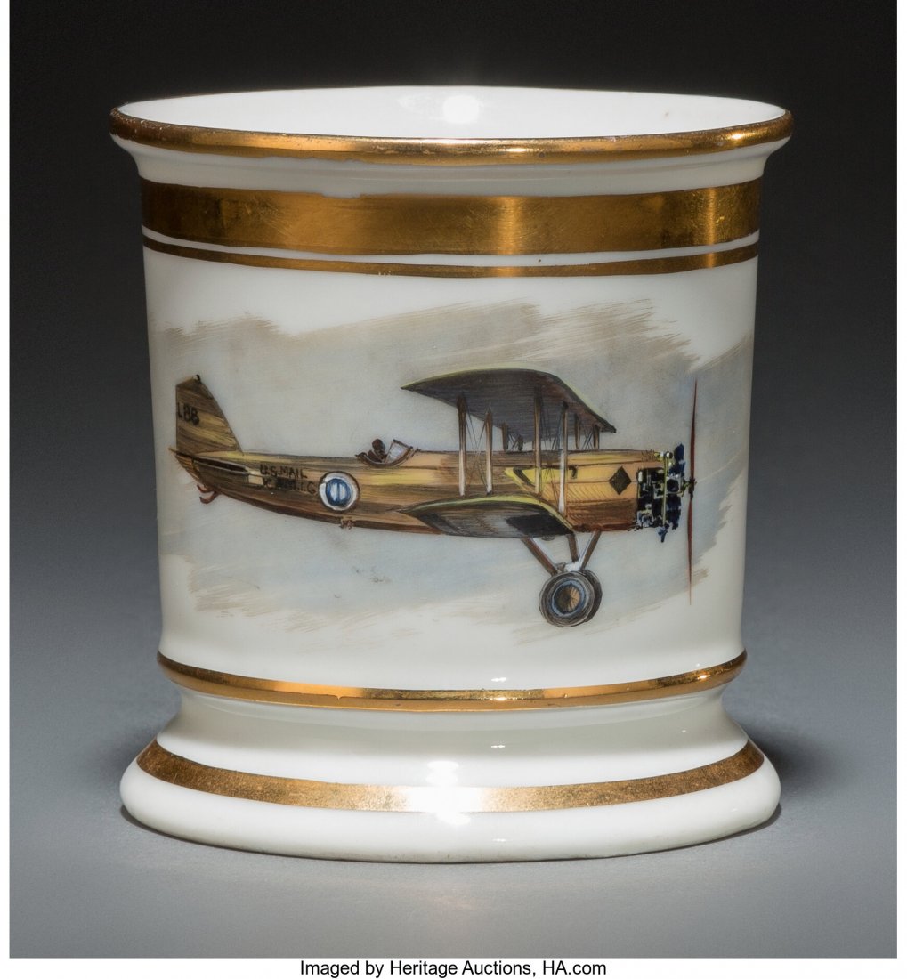 U. S. Post Office Airmail Carrier Occupational S: U. S. Post Office Airmail Carrier Occupational Shaving Mug Marks: "Germany" 3-3/4 inches (9.5 cm) HID03101062020 © 2020 Heritage Auctions | All Rights Reserved