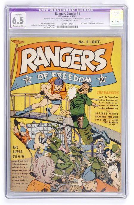Rangers Comics #1 (Fiction House, 1941) CGC Appa