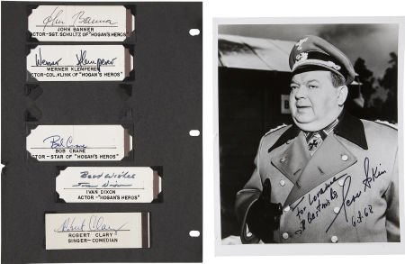 Hogan's Heroes Autographs Group Lot. Includes a 