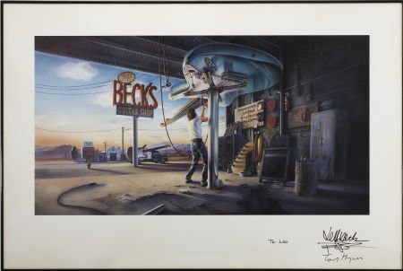Jeff Beck Signed Art Print. "Beck's Guitar Shop"