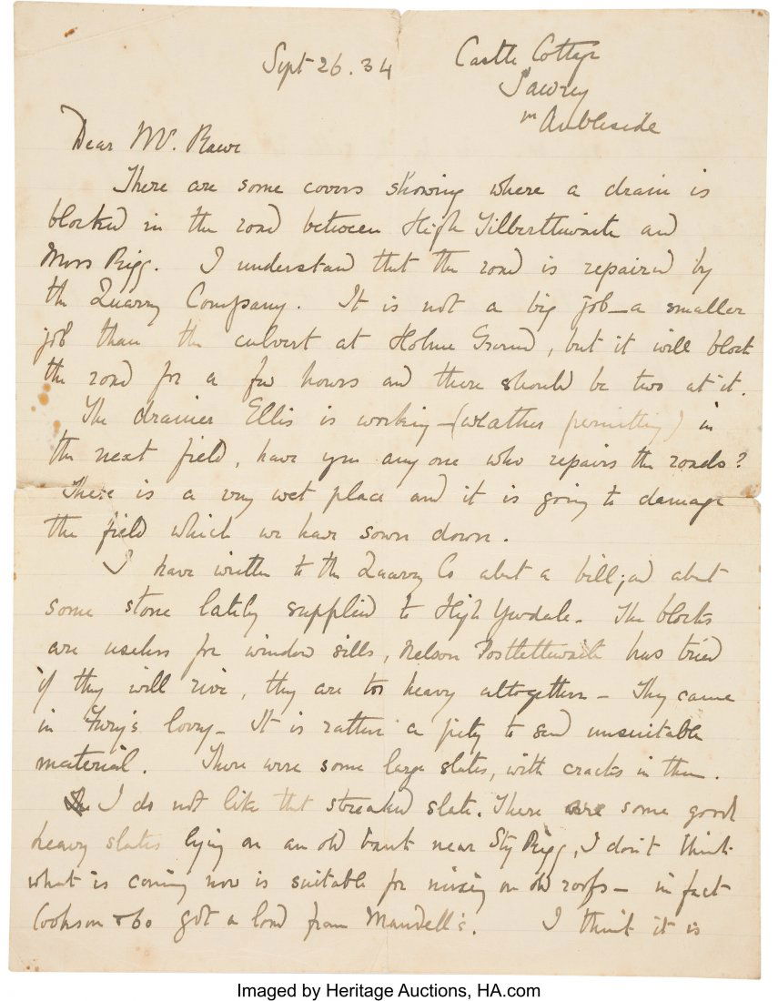 Beatrix Potter Autograph Letter Signed with Her (1 of 2)