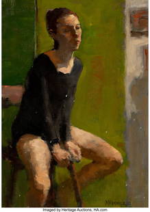 Mary Beth McKenzie (American, b. 1946) Dancer at: Mary Beth McKenzie (American, b. 1946) Dancer at Rest Oil on canvas board 14 x 10 inches (35.6 x 25.4 cm) Signed lower right: McKenzie PROVENANCE: James Fisher Gallery, Denver, Colorado. HID0310106202