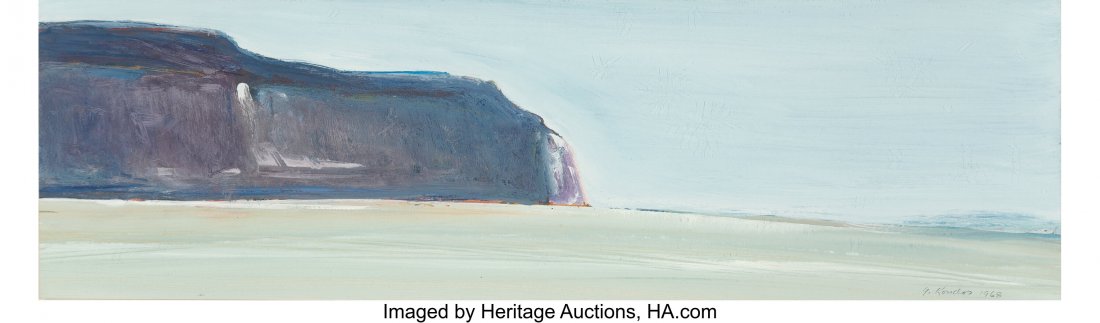 Gregory Kondos (b. 1923) Desert Sands, 1968 Case: Gregory Kondos (b. 1923) Desert Sands, 1968 Casein on paper 4-3/8 x 15 inches (11.1 x 38.1 cm) Signed and dated lower right: G. Kondos 1968 PROVENANCE: Private collection, Sacramento, California. HID0