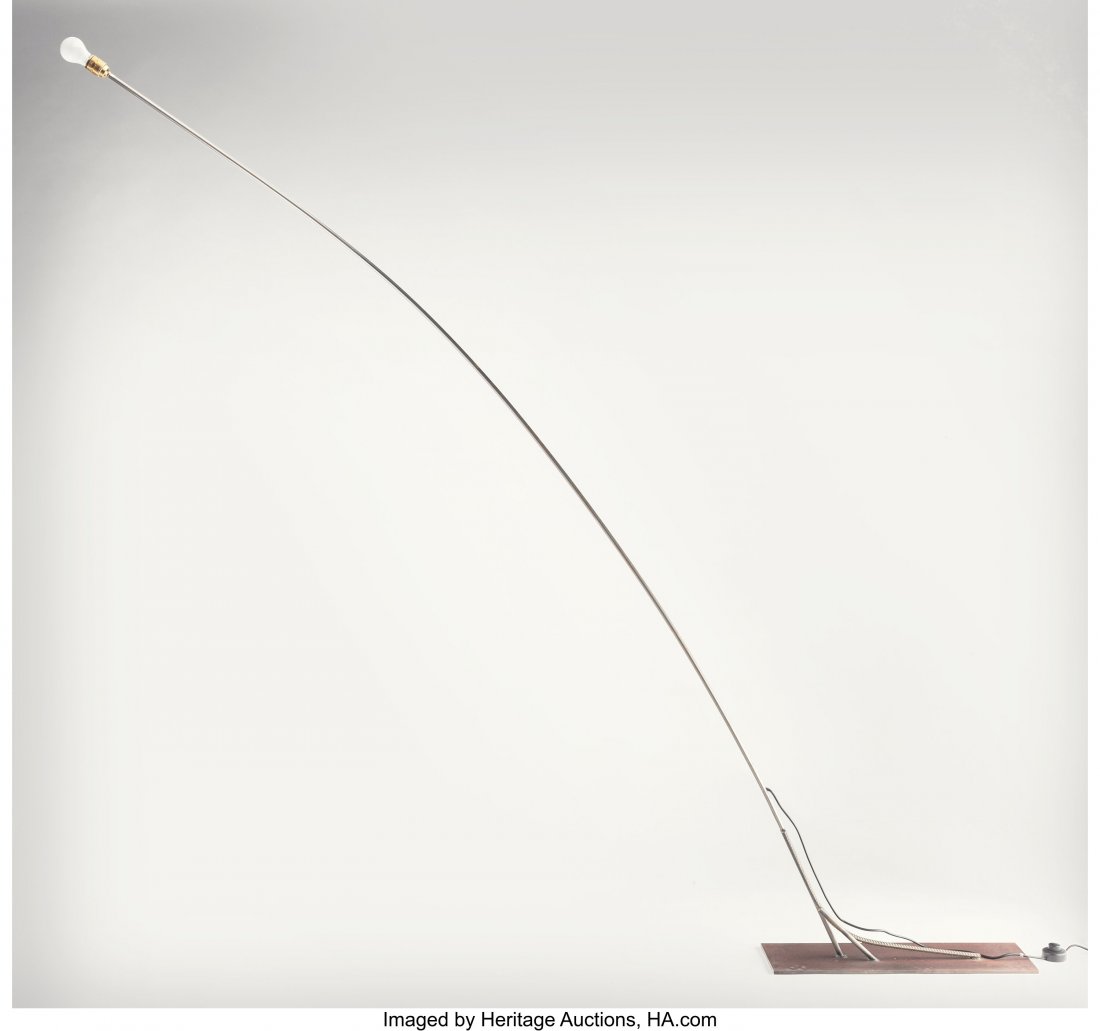 Franz West (b. 1947) Metamemphis, 1989 Lacquered: Franz West (b. 1947) Metamemphis, 1989 Lacquered iron base, metal tube, light fitting 92-1/2 inches (235 cm) No. 114 PROVENANCE: The artist; Galerie Eva Presenhuber, Zurich, Switzerland; Private colle