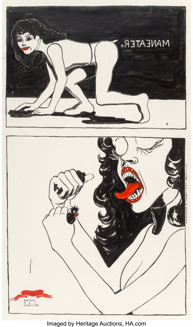 Michael Ray Charles (b. 1967) Retaenam from the: Michael Ray Charles (b. 1967) Retaenam from the series Forever Free, 1994 Acrylic latex and copper penny on paper 60 x 36 inches (152.4 x 91.4 cm) (sheet) Signed and dated lower left: Michael / Ray /