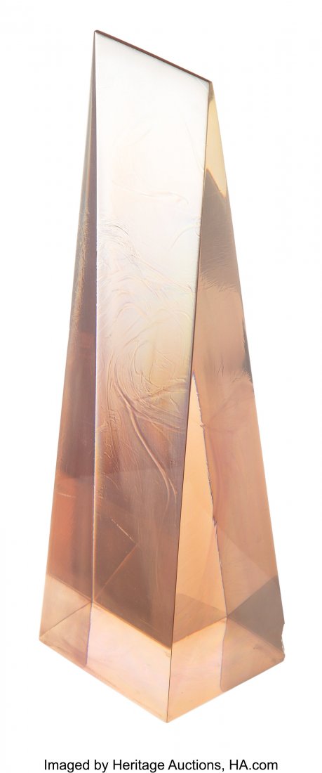 DeWain Valentine (b. 1936) Untitled Cast polyest: DeWain Valentine (b. 1936) Untitled Cast polyester resin 14-5/8 x 4-1/4 x 3 inches (37.1 x 10.8 x 7.6 cm) PROVENANCE: The artist; Private collection, Dallas, acquired from the artist. NOTE: We wish to