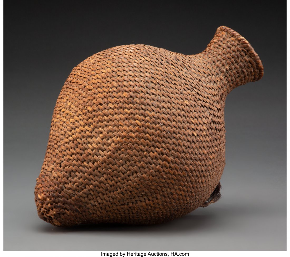 A Paiute Twined Seed Jar c. 1890 Height: 9 &#x: A Paiute Twined Seed Jar c. 1890 Height: 9 &frac12; inches HID03101062020 © 2020 Heritage Auctions | All Rights Reserved
