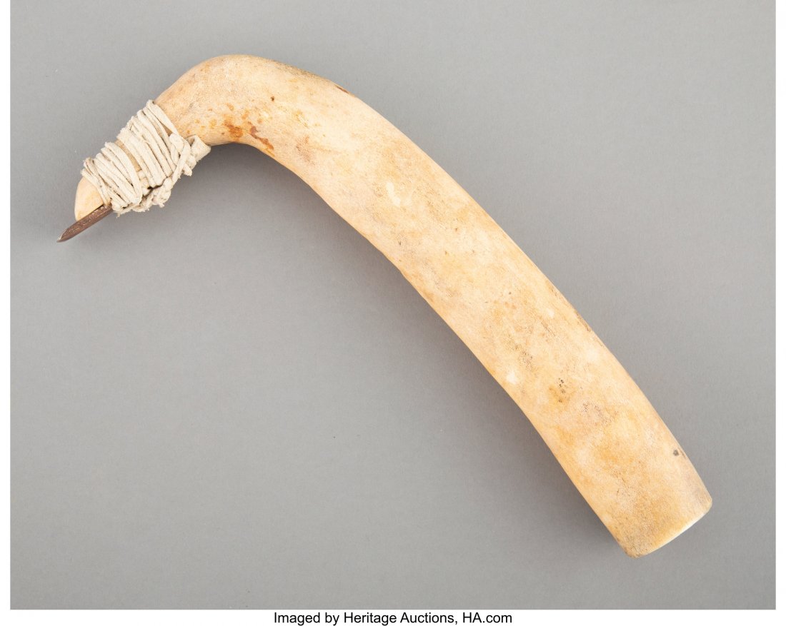 A Plains Hide Scraper Height: 10 ½ inche: A Plains Hide Scraper Height: 10 &frac12; inches HID03101062020 © 2020 Heritage Auctions | All Rights Reserved