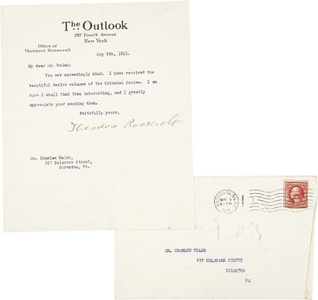 Theodore Roosevelt Typed Letter Signed on the Ou