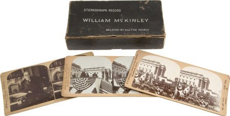 William McKinley Stereo Cards. Thirty-three fant