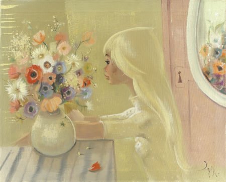 IGOR PANTUHOFF (Polish b. 1911) Girl with Vase o