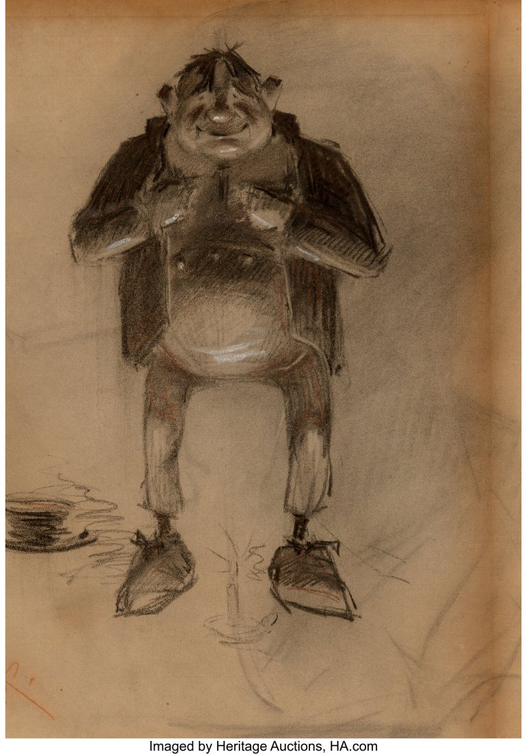 Maxfield Parrish (American, 1870-1966) Candlelit: Maxfield Parrish (American, 1870-1966) Candlelit Face Charcoal and chalk on board 22-7/8 x 18 inches (58.1 x 45.7 cm) Initialed lower left: FMP PROVENANCE: Rago Arts and Auction Center, Lambertville,