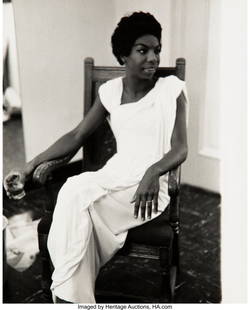 Herb Snitzer (American, b. 1932) Three Photograp: Herb Snitzer (American, b. 1932) Three Photographs of Nina Simone (3 works), 1959 Gelatin silver, printed 1984 7-7/8 x 9-3/4 inches (20.0 x 24.8 cm); and the reverse Signed and dated in ink, with phot