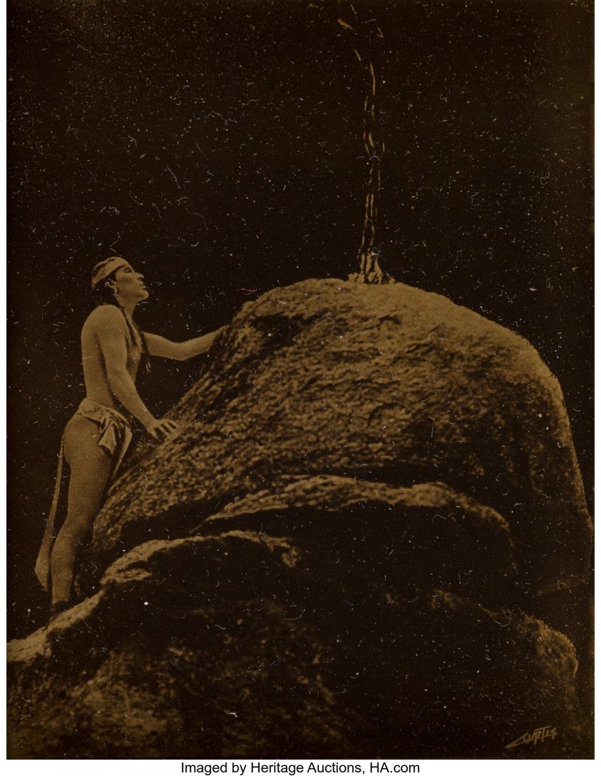 Edward Sheriff Curtis (American, 1868-1952) Sign: Edward Sheriff Curtis (American, 1868-1952) Signal Fire to the Mountain God, 1909 Orotone 4 x 3 inches (10.2 x 7.6 cm) Signed lower right corner image. HID03101062020 © 2020 Heritage Auctions | A