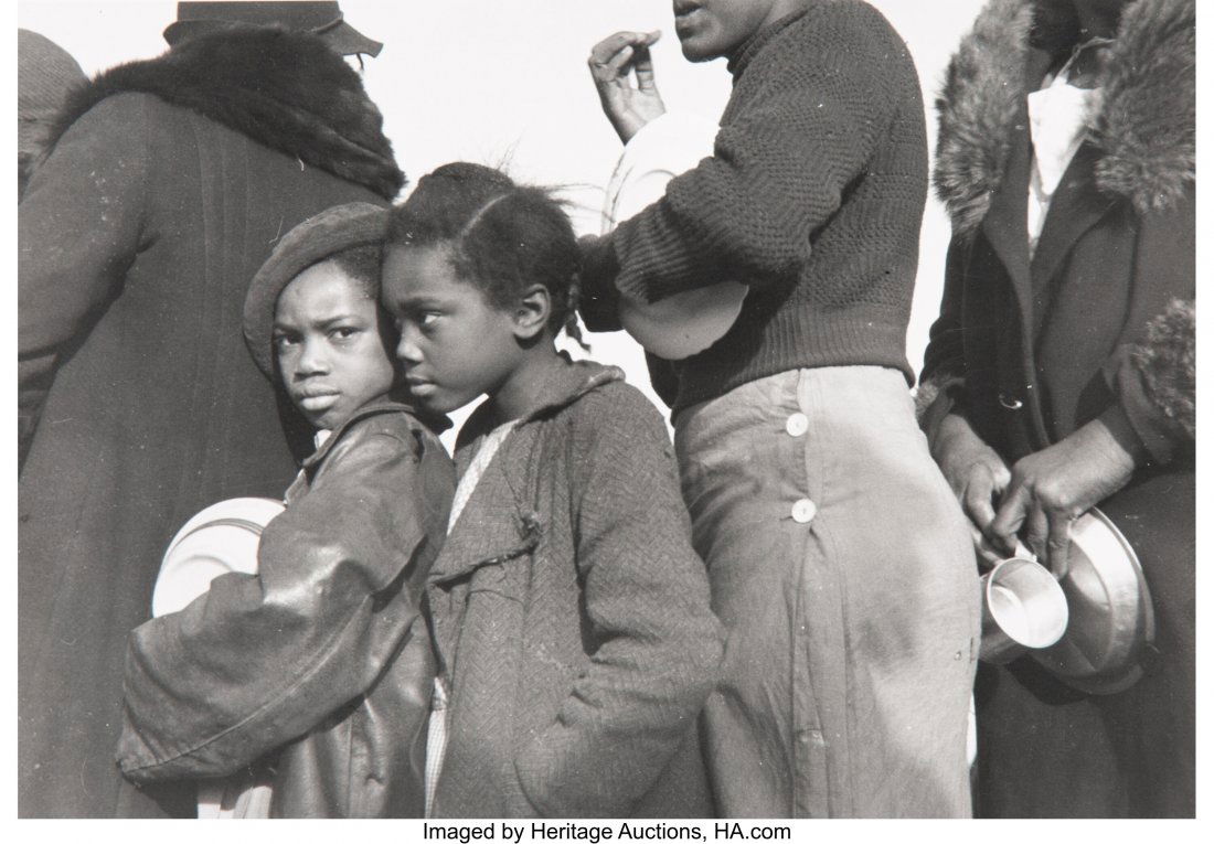Walker Evans (American, 1903-1975) Flood Refugee: Walker Evans (American, 1903-1975) Flood Refugees, Forest City, Arkansas, 1937 Gelatin silver, printed later 6-5/8 x 9-1/2 inches (16.8 x 24.1 cm) Signed, titled, and dated in pencil, with Library of