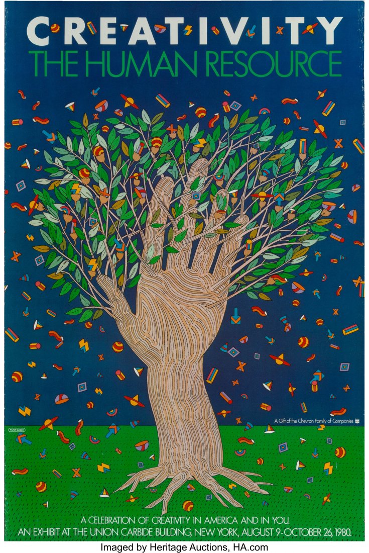 Milton Glaser (American, b. 1929) Creativity: Th: Milton Glaser (American, b. 1929) Creativity: The Human Resource, 1980 Offset lithograph on paper, each 36 x 24 inches (91.4 x 61.0 cm) (sheet, each) HID03101062020 © 2020 Heritage Auctions | All