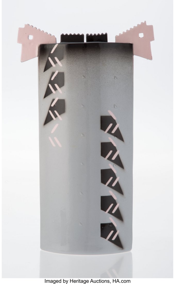 Peter Shire (American, b. 1947) Untitled Ceramic: Peter Shire (American, b. 1947) Untitled Ceramic 17-1/4 x 10-1/4 x 4-1/8 inches (43.8 x 26.0 x 10.5 cm) Signed to underside HID03101062020 © 2020 Heritage Auctions | All Rights Reserved