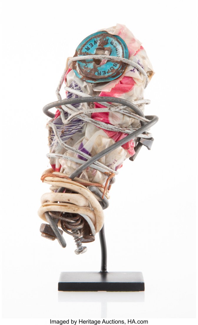 The Philadelphia Wireman (American, 20th century: The Philadelphia Wireman (American, 20th century) Untitled Wire, screws, bolts, nails, and plaster 4-1/2 x 2-1/2 x 2 inches (11.4 x 6.4 x 5.1 cm) HID03101062020 © 2020 Heritage Auctions | All Rig