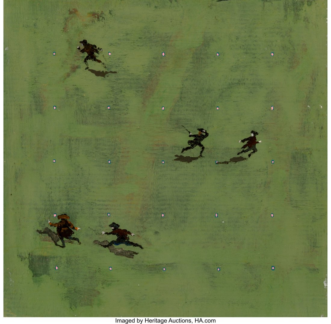 Leslie Lerner (American, 1949-2005) My Life in F: Leslie Lerner (American, 1949-2005) My Life in France: The School of Crime (four works), 1994 Acrylic and oil on rag board 18 x 18 inches (45.7 x 45.7 cm) Signed, dated, titled and inscribed on the re