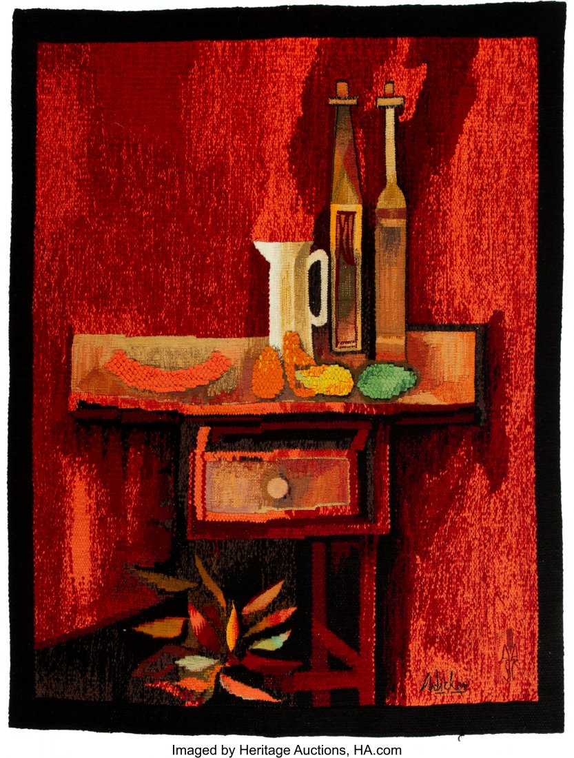 David Pryor Adickes (American, b. 1927) Tapestry: David Pryor Adickes (American, b. 1927) Tapestry, circa 1967 Wool 57 x 43 inches (144.8 x 109.2 cm) Ed. 1/1 Signed on label to reverse David P. Adickes PROVENANCE: DuBose Gallery, Houston, Texas, 1967