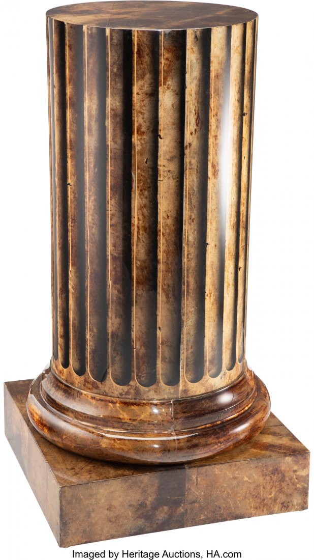 Attributed to Aldo Tura (Italian, 1909-1963) Dry: Attributed to Aldo Tura (Italian, 1909-1963) Dry Bar, circa 1950 Lacquered goatskin, brass, wood 50-3/4 x 27 inches (128.9 x 68.6 cm) HID03101062020 © 2020 Heritage Auctions | All Rights Reserved