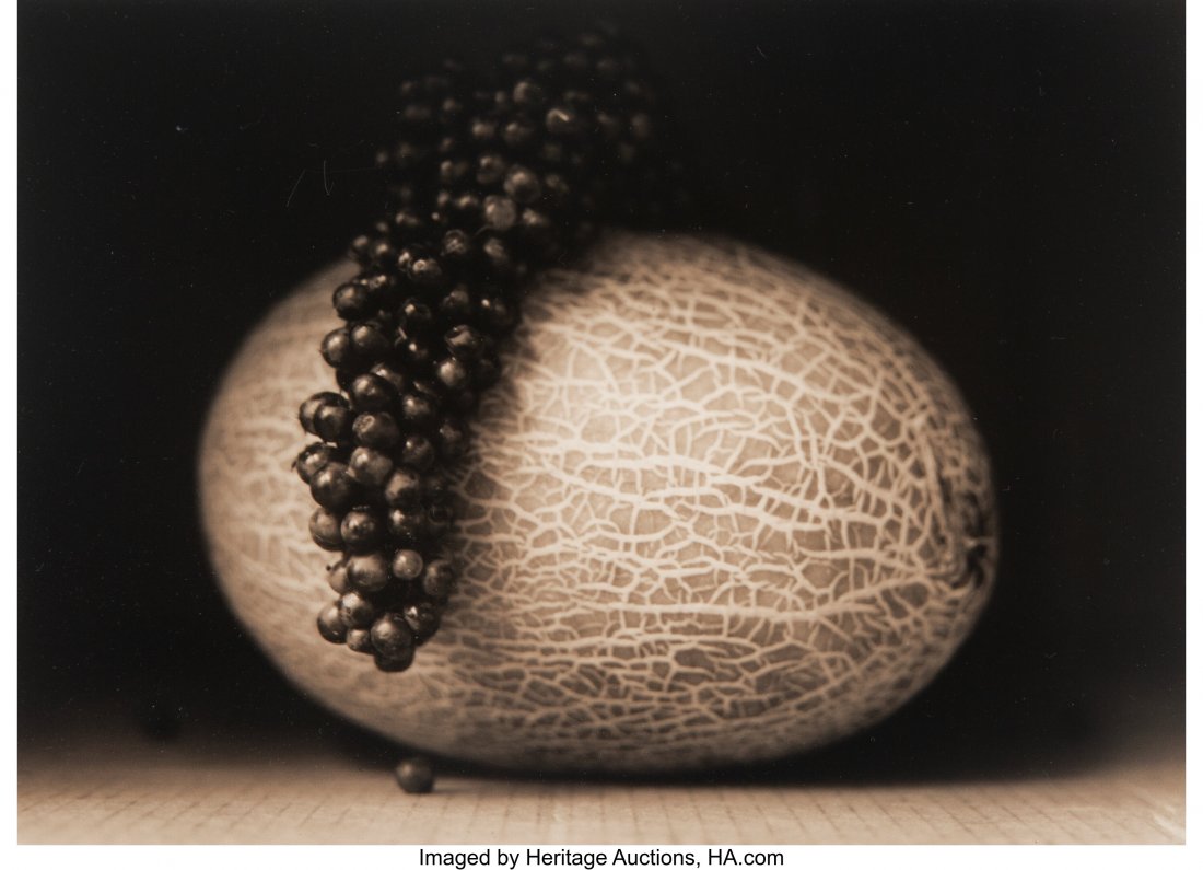 David Halliday (American, 1958) Cantaloupe and G: David Halliday (American, 1958) Cantaloupe and Grapes, 1997 Toned gelatin silver 4-3/4 x 6-3/8 inches (12.1 x 16.2 cm) Signed, dated, and editioned 19/25 in pencil, lower margin recto. Embossed with p