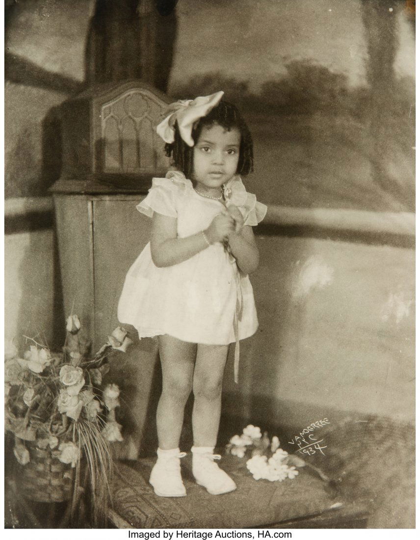 James Van Der Zee (American, 1886-1983) Young Gi: James Van Der Zee (American, 1886-1983) Young Girl and Radio, 1934 Gelatin silver 9-3/4 x 7-3/4 inches (24.8 x 19.7 cm) Signed and dated in the negative. Photographer's Lenox Ave and 7th Ave stamps on