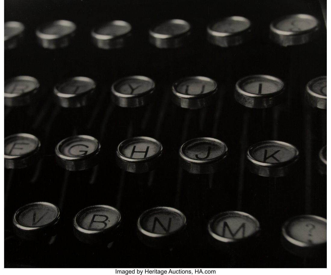 Robert Stivers (American, 1953) Typewriter Keys,: Robert Stivers (American, 1953) Typewriter Keys, 2011 Toned gelatin silver 19-7/8 x 23-7/8 inches (50.5 x 60.6 cm) Signed, titled, and dated in pencil on verso. From an edition of 15. HID03101062020 &