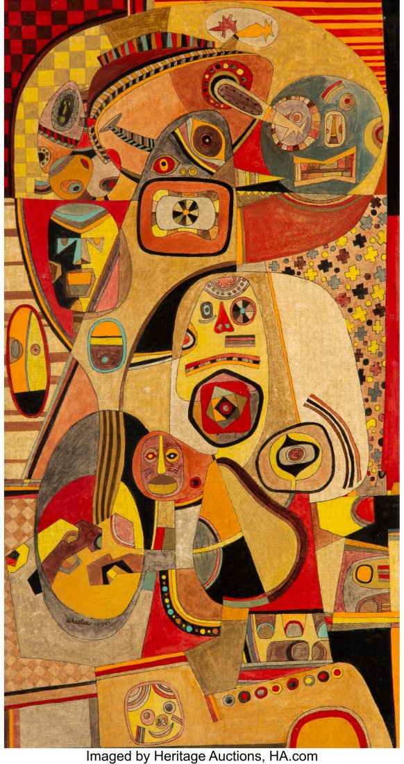 Steve Wheeler (American, 1912-1992) Tom Blowing: Steve Wheeler (American, 1912-1992) Tom Blowing Bubbles, 1943 Watercolor and tempera on paper laid on board 21-1/2 x 11-3/8 inches (54.6 x 28.9 cm) (image) Signed and dated lower left: Wheeler 1943 EX