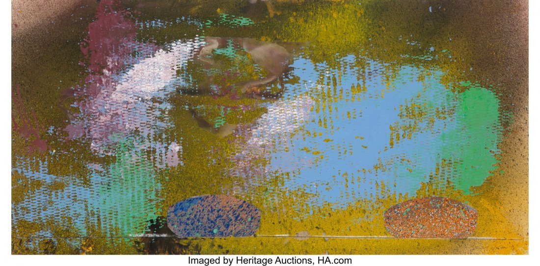 John Walker (British, b. 1939) Untitled, 1970 Ac: John Walker (British, b. 1939) Untitled, 1970 Acrylic and collage on paper 32-1/2 x 45-3/4 inches (82.6 x 116.2 cm) Signed and dated lower right: John G. Walker 70 PROVENANCE: The artist; Madeleine S.