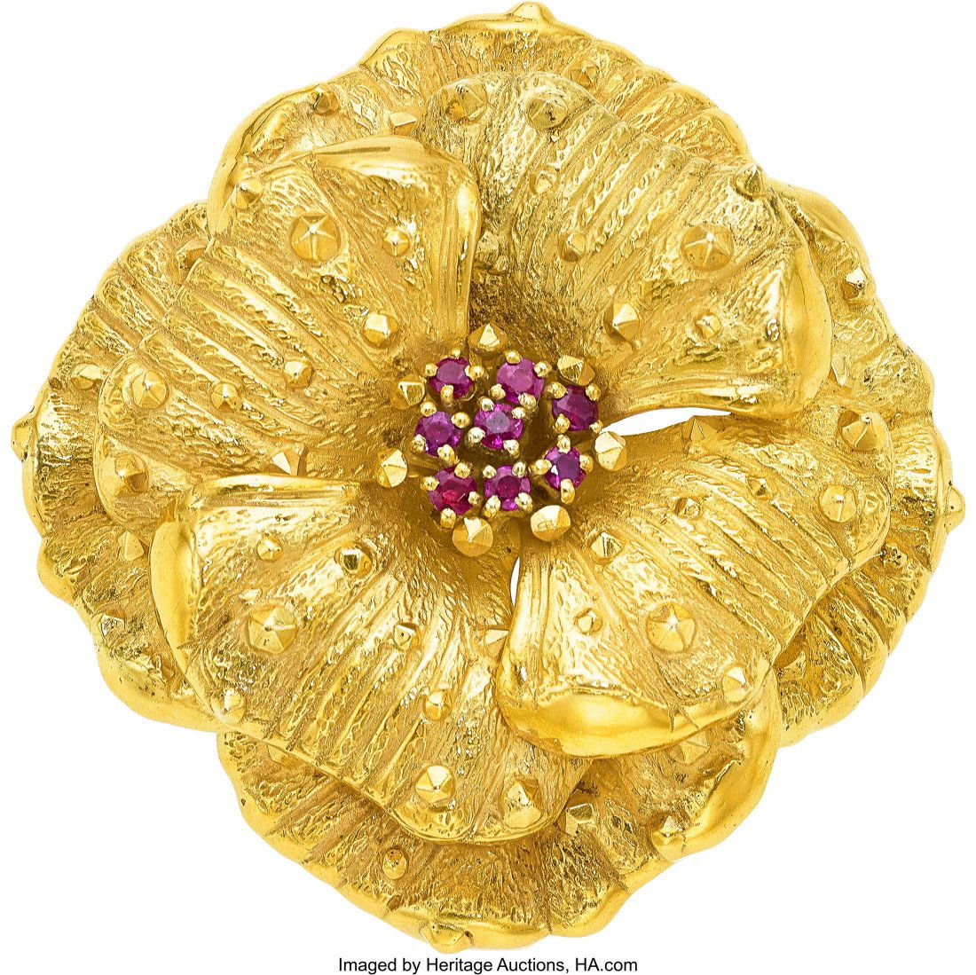Ruby, Gold Brooch, Tiffany & Co.  The brooch fea (1 of 2)