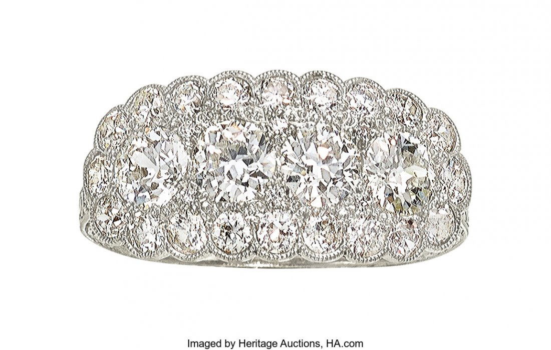 Art Deco Diamond, Platinum Ring   The ring featu (1 of 2)