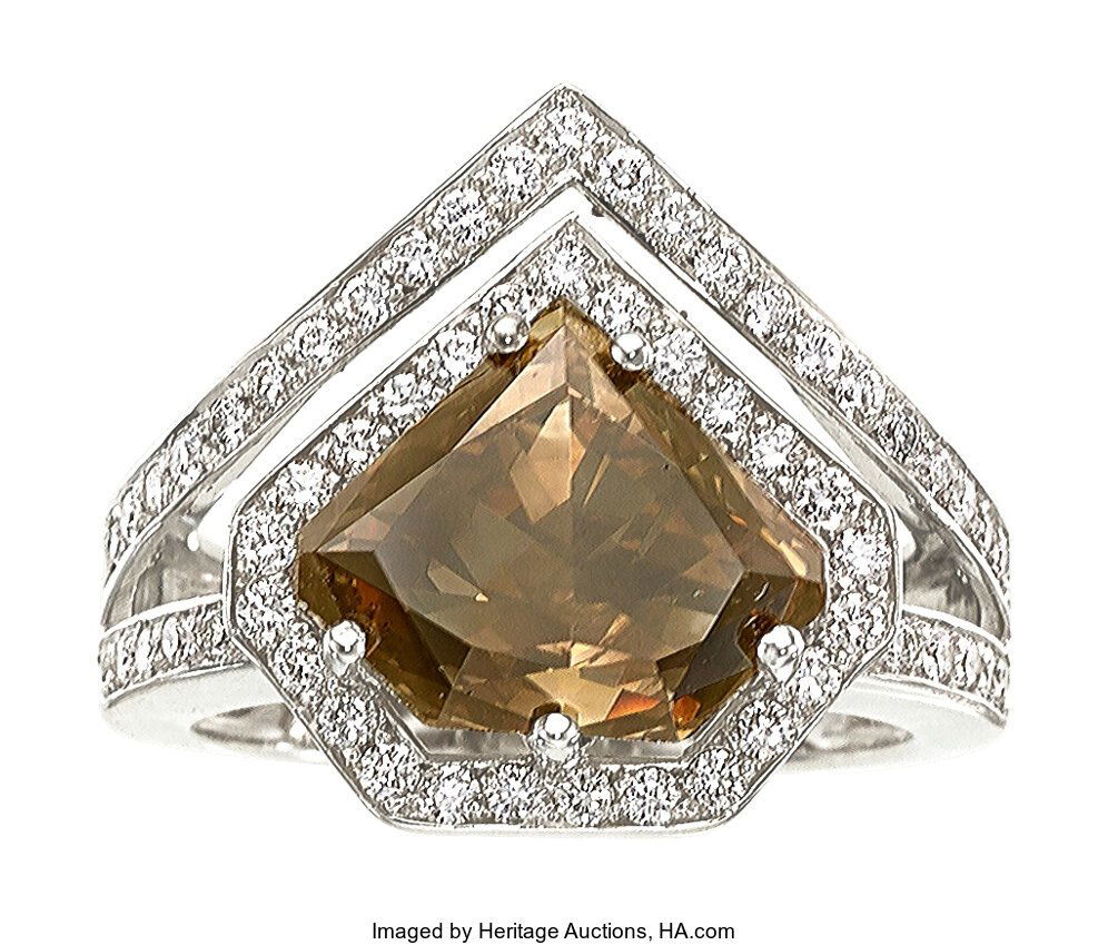 Colored Diamond, Diamond, White Gold Ring  The r (1 of 1)