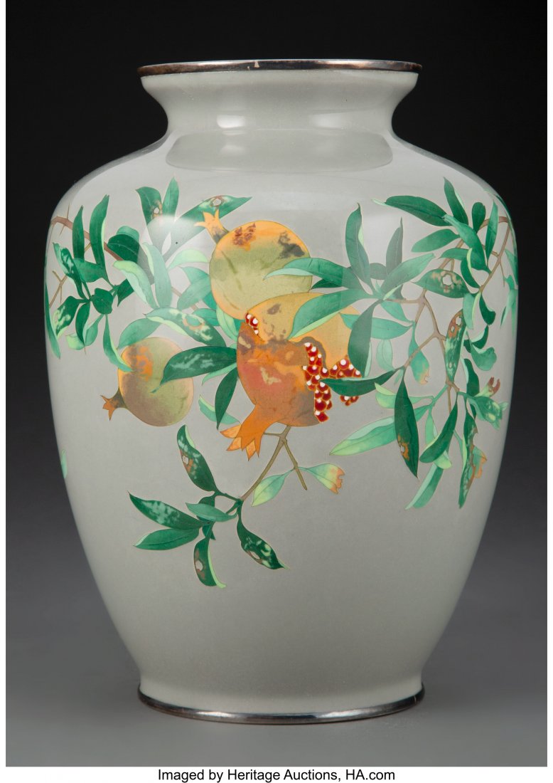 A Japanese Cloisonné-Enamel Vase, Attribu (1 of 3)
