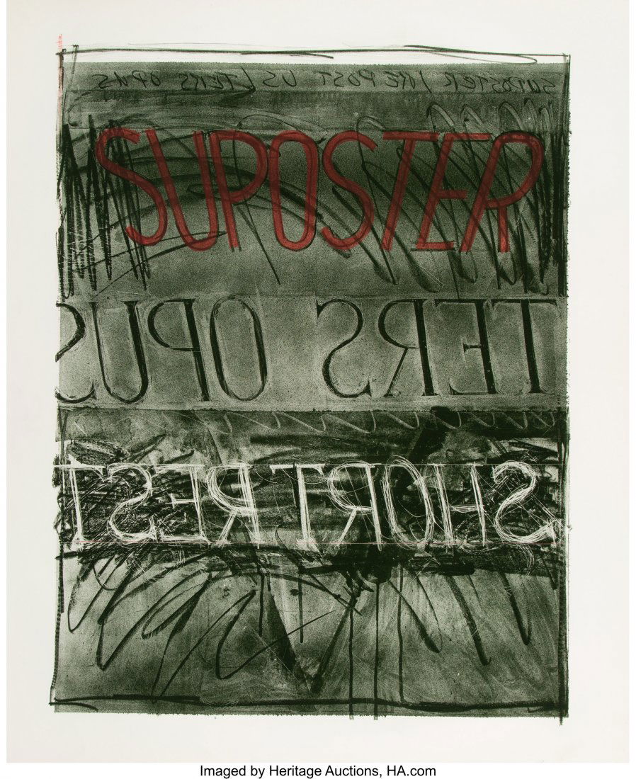 Bruce Nauman (b. 1941) Suposter, 1972 Lithograph (1 of 2)