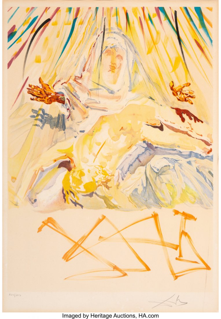 Salvador Dali (1904-1989) La pieta nera (Black M (1 of 2)