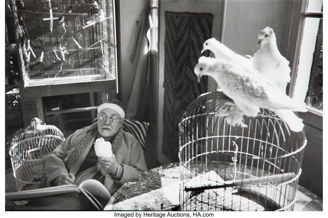 Henri Cartier-Bresson (French, 1908-2004) Henri : Henri Cartier-Bresson (French, 1908-2004) Henri Matisse, Vence, France, 1944 Gelatin silver, printed later 9-1/2 x 14-1/4 inches (24.1 x 36.2 cm) Signed in ink, lower margin recto. HID03101062020 &cop