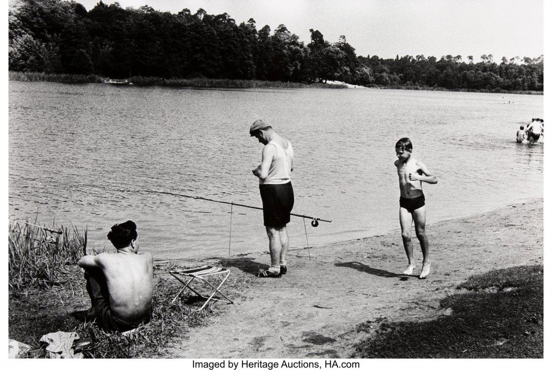 Will McBride (American, 1931-2015) Boy Running P: Will McBride (American, 1931-2015) Boy Running Past Fisherman, Berlin, 1956 Gelatin silver, printed early 1990s 14-1/4 x 21-1/4 inches (36.2 x 54.0 cm) Signed, titled, and dated in pencil, verso. HID0