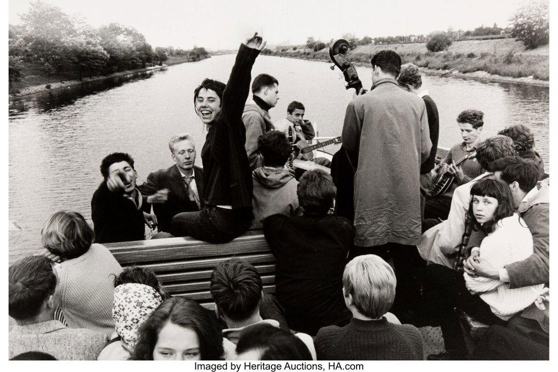 Will McBride (American, 1931-2015) Hello! from R: Will McBride (American, 1931-2015) Hello! from Riverboat Shuffle (Jazz auf dem Fluss), 1959 Gelatin silver, printed 2000 14-3/4 x 21-7/8 inches (37.5 x 55.6 cm) Signed, titled, and dated in pencil, ve