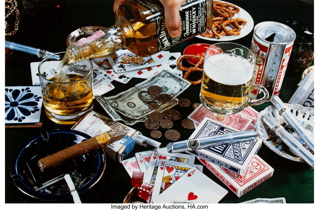 Audrey Flack (American, 1931) Untitled, (Complet: Audrey Flack (American, 1931) Untitled, (Complete portfolio with 12 works), 1973-1983 Dye transfer, printed 1983 14-5/8 x 22 inches (37.1 x 55.9 cm), and the reverse Signed in silver ink on portfolio