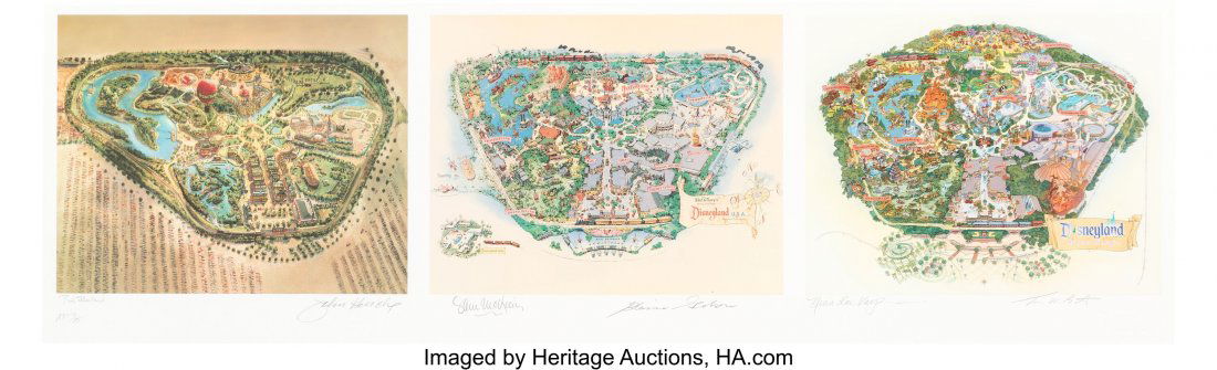 Disneyland "45 Years of Magic" Signed Map Fine A (1 of 4)
