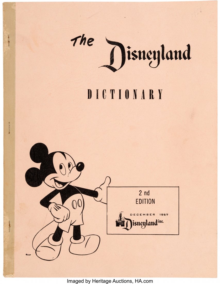 Disneyland Cast Member Dictionary (Walt Disney, (1 of 1)