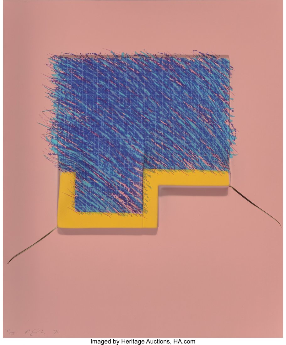 Richard Smith (British, 1931-2016) G, from Logo: Richard Smith (British, 1931-2016) G, from Logo Suite, 1971 Vacuum-formed, screen-printed plastic in colors, supported by wood panel 23-1/4 x 19-1/4 inches (59.1 x 48.9 cm) Ed. 51/75 Signed, numbered,