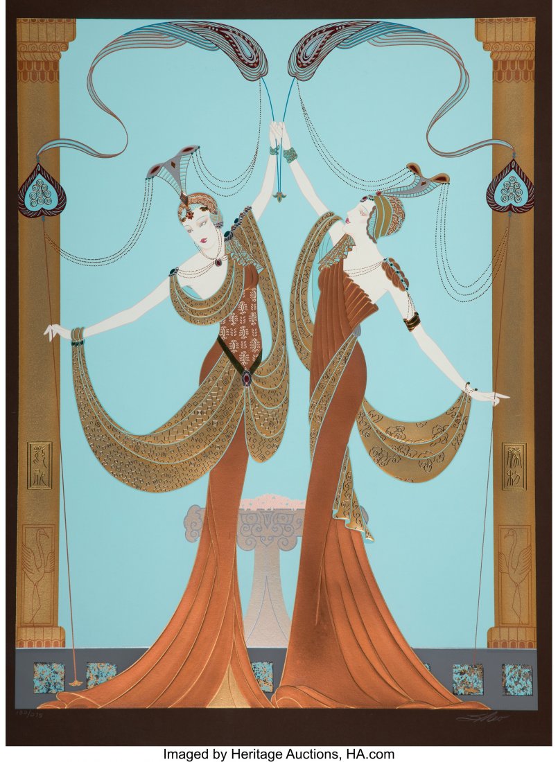 Lillian Shao (Taiwanese/American, 20th century): Lillian Shao (Taiwanese/American, 20th century) Triumph Embossed serigraph in colors on brown wove paper 32-1/2 x 25 inches (82.6 x 63.5 cm) (sight) Ed. 132/275 Signed and numbered in pencil along the