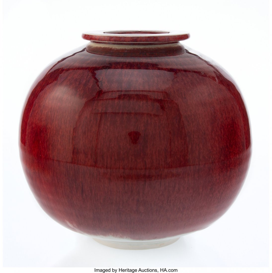 Brother Thomas Bezanson (American/Canadian, 1929: Brother Thomas Bezanson (American/Canadian, 1929-2007) Vase Porcelain 8-3/8 x 9-1/4 inches (21.3 x 23.5 cm) Incised Benedictine Monks, (cross), (icthys), Weston, Vermont, to underside HID03101062020 &