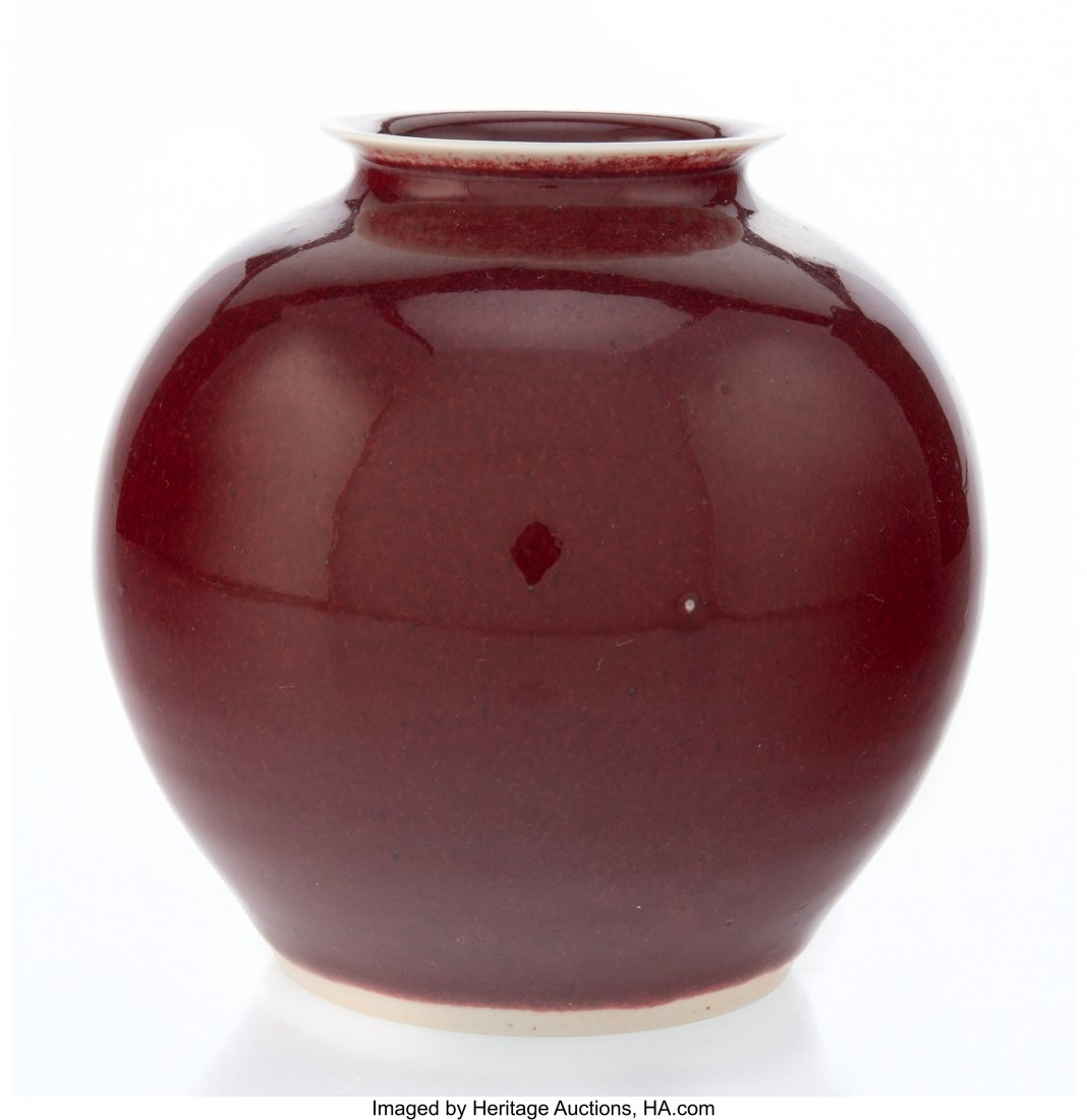 Brother Thomas Bezanson (American/Canadian, 1929: Brother Thomas Bezanson (American/Canadian, 1929-2007) Vase Porcelain 5 x 5-1/4 inches (12.7 x 13.3 cm) Incised Benedictine Monks, Weston, Vermont, (icthys-cross), 170 to underside HID03101062020 &cop