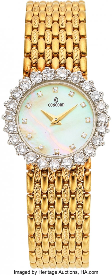Concord Lady's Diamond, Gold Watch  Case: 23 mm, (1 of 2)