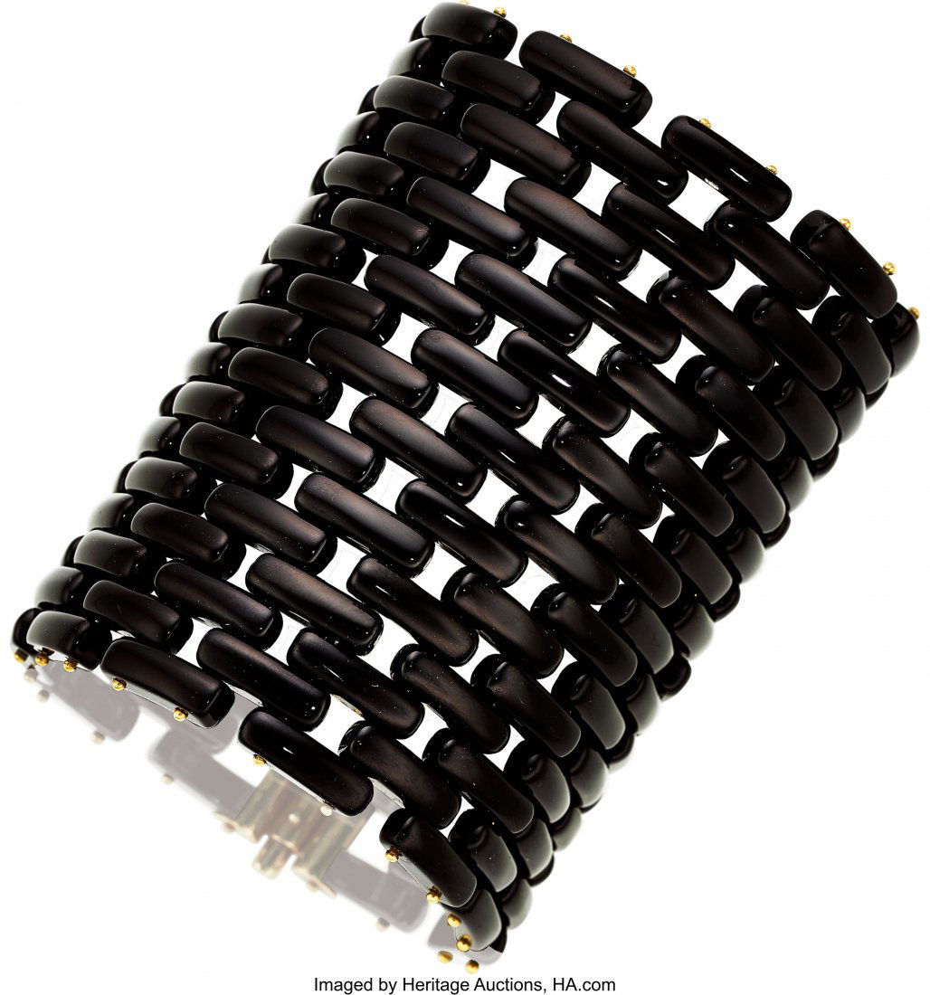 Onyx, Gold Bracelet, Angela Pintaldi  Stones: Ca (1 of 1)