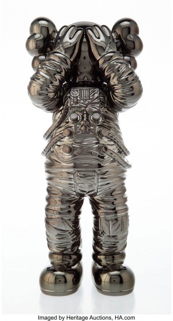 KAWS (b. 1974) Holiday: Space (Black), 2020 Pain: KAWS (b. 1974) Holiday: Space (Black), 2020 Painted cast vinyl 11-3/4 x 4 x 4-1/2 inches (29.8 x 10.2 x 11.4 cm) Open Edition Stamped to the underside of the feet Produced by AllRightsReserved, Hong K