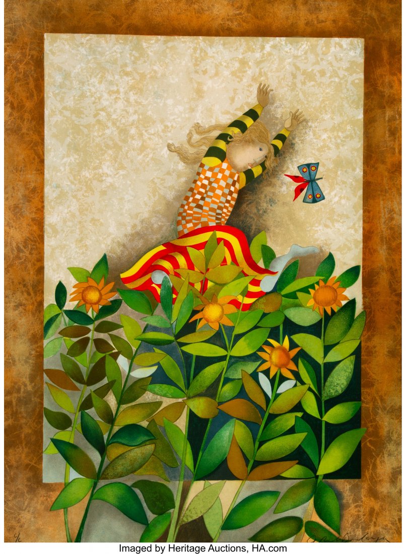 Graciela Rodo Boulanger (b.1935) Un Papillon Pou: Graciela Rodo Boulanger (b.1935) Un Papillon Pour Aniko, 1979 Lithograph in colors on wove paper 29-1/4 x 21-1/2 inches (74.3 x 54.6 cm) (sight) C/C Signed and numbered in pencil along the lower edge
